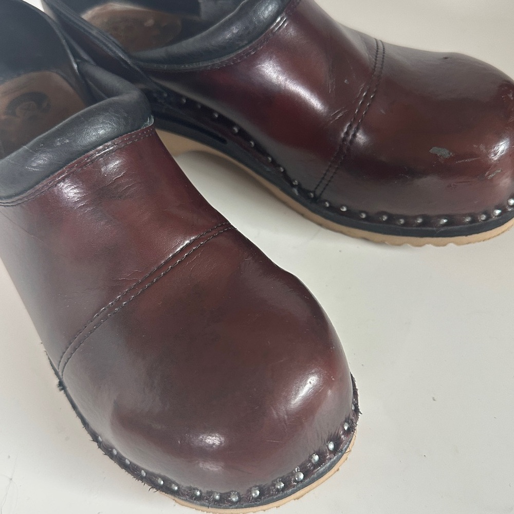 Steel Toe Leather Troentorp Clogs NEW SOLES. SIZE 41